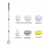 Uus teleskoopiline elektriline puhastushari: Pika k&auml;epidemega, paindumatu, p&ouml;&ouml;rlev mopp lihtsaks piiri&uuml;leseks puhastamiseks valge