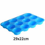 12/24 auguga minimuffinitass Silikoonk&uuml;psised Tassikoogid K&uuml;psetusn&otilde;ud Mini koogipann Kodu DIY koogik&uuml;psetust&ouml;&ouml;riist koogikeste vormivorm