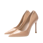 Nude k&otilde;rgekontsaga kingad naistele Suvi 2024 Uus Mood Lakknahast Seksikad Terava Ninaga &Otilde;hukese Kontsaga Pulmapeo Kingad Sapatos De Mujer 39 beige