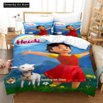 3D Prindi Mood Elfin Heidi Voodipesu Komplekt Poistele T&uuml;drukutele Twin Queen Full Suurus Tekikott Padjap&uuml;&uuml;r Voodi T&auml;iskasvanute Magamistuba EU Single 90x200cm