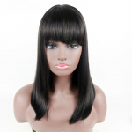 Wig Recommendation Qi Bangs Medium And Long Hair Bob Head Short Hair African Chemical Fiber Wig 30CM
