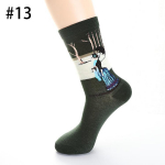 Retro kunstilised meeste puuvillased sokid &ndash; Kuulsate maalidega