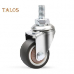 5 tk 1,5 /2 varrega p&ouml;&ouml;rlevad rattad M8 x 15 mm keermestatud varrega kummist rattad m&uuml;ravabad m&ouml;&ouml;bli rattad, asendus beebivoodi lauariiulile 1.5inch A