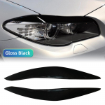 BMW 5. seeria F10 F11 2011 2012 2013 2014 jaoks 2 tk silmalaug eesmine esitule kulmukate silmalau liist kleebis l&auml;ikiv must ABS