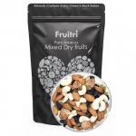 Fruitri Panchmeva kuivatatud puuviljade segu 1 kg - Healthy Trail Mix kuivatatud puuviljade kombopakk sisaldab mandleid, india p&auml;hkleid, datleid, rohelisi ja musti rosinaid.