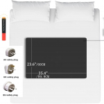 35,4 x 23,6 maandusmatt voodile, maandusmatt maandusalus parandab und, parandab vereringet, tasakaalustab energiat, v&auml;hendab valu EU Plug must