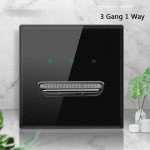 Mustast karastatud klaasist seina l&uuml;lituspaneel LED 1-4Gang Retro l&uuml;litusvalgusti l&uuml;liti EL &Uuml;hendkuningriigi standardid 2USB pistikupesad, Euroopa 16A pistikupesa