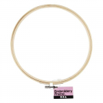 Cadre de broderie - Non sp&eacute;cifi&eacute; - Rond - Bois massif - Boucle m&eacute;tallique - Utilisation int&eacute;rieure