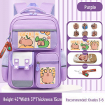 Kapiibara Suure mahutavusega kerge seljakott 1.-6. klassidele: Mustuskindel ja armas poistele ja t&uuml;drukutele large