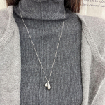 Koreaani blogija stiilis veetilga ripatsiga kaelakee - S&uuml;gis/Talv moeehe naistele N1325 Drop Hammer Necklace kuld