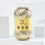 N&auml;put&ouml;&ouml; Heegelniit Metallik Tekstuur Riie Triip Joon Personaliseeritud Villane L&otilde;ng DIY Kudumiskott Helendav L&auml;ikiv Nahkmaterjal Niit S&otilde;tkumine