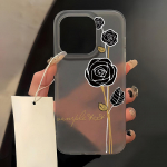 Mobiiltelefoni&uuml;mbrised iPhone 11 13 15 Pro Max 12 14 Pro Max &uuml;mbrisele iPhone 16 15 Plus 13 Pro 12 j&auml;&auml;tunud tekstuuriga maalitud koomiksililled iPhone 11 valge