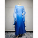 Moslemi peokleit Naiste varrukaga abaya jalabiya pikad kleidid Maroko kaftan vestidos ramadaani kleit hommikumantel XXL sinine