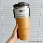 Tyeso Tass Kohvitass Roostevabast Terasest Vaakum Termoisoleeritud Kruus Suure Mahutavusega Topeltjoogiga Autojookide Pudel Reisim&uuml;ts 600ML