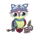 Armsad naised t&uuml;drukud kudumiskanga kleebis &ouml;&ouml;kulli pildiga aplikatsioon laste armas linnukost&uuml;&uuml;mi plaastrid