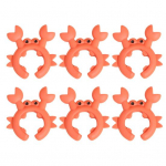 Yousheng 6 tk spaatlihoidjad kuumakindlad p&otilde;letusvastased kompaktsed suurused mitmeotstarbelised silikoonist n&otilde;udehoidjad krabikujulised lusikahoidjad oranž