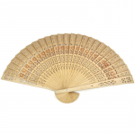 Hiina kokkupandav bambusest originaalne puidust nikerdatud k&auml;sitsi ventilaator sobib pulmapidu