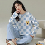 Kevadised ja s&uuml;gisesed pidžaamad naistele, pikkade varrukatega, armsad koomiksid, saab kanda v&auml;ljas, kolledžistiilis kodur&otilde;ivad, naiste pehmed &ouml;&ouml;riided M