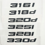3D ABS must 320i 316i 318i 330i 335i 340i 316d 318d 330d 320d embleemit&auml;htede kleebis E46 E90 F30 autotarvikutele 328i