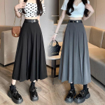 Belted High-End Original Women's Pleated Suit Skirt &ndash; New Spring/Summer Slim Fit Mid-Length Medium