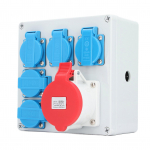 T&ouml;&ouml;stuslik pistikupesakarp IP44 Veekindel pistikupesakarp 5 tk AC250V 16A EU pistikupesaga 1 AC220?380V