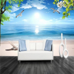 Moodne 3D seinamaaling Ranna Loodusmaastiku Fototapeet Restoran Elutuba Magamistuba Seinapaberid Kodu Dekoratsioon 200 cm(W) x 140 cm(H)