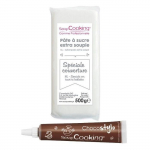 P&acirc;te &agrave; sucre de couverture blanche 500 g + 1 Stylo chocolat