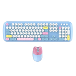 MOFII juhtmevaba klaviatuuri ja hiire kombinatsioon, 2,4G t&auml;issuuruses retrokirjutusmasinaga arvutiklaviatuur Windowsi, Mac OS-i laua-/s&uuml;learvuti/arvuti jaoks