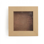 Vitrine carr&eacute;e 22,5 cm MDF - Graine cr&eacute;ative Marron