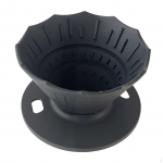 Pour over Coffee Dripper Silicone,Foldable Black Filter for Appliance