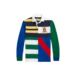Polo Ralph Lauren SS23 Triibuline V&auml;rviplokk M&auml;rgiga Tr&uuml;kitud Pikkade Varrukatega Polo S&auml;rk Meeste &uuml;laosad Mitmev&auml;rviline MNPOKNI16822736-410 S