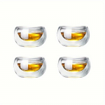 4/6 tk 50ml Shotiklaas Teetassid Kahekordse seinaga klaasid Teetassid Peen Kung Fu Joogin&otilde;ud Kodu Dekoratsioon Espresso Klaas Kuumuskindel 50ml