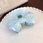 Sweet Cream Blue Bow viie otsaga t&auml;rniga juukseklambrid, geomeetria juuste k&uuml;&uuml;nis naistele Elegantne Bowknot Crab Barrettes juuste aksessuaarid