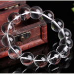 8A Naturaalsed Valged Kristallist Paarir&otilde;ngad - EMF-kaitse ja Negatiivse Energia Eemaldamine, Sobiv Armastajate Kingitus, 12mm Tervendav Kivist Ehted 8mm white crystal bracelet brown