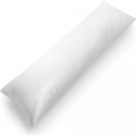 Kehapadi t&auml;iskasvanutele - Suur t&auml;iskehapadi t&auml;idis, Hingav ja jahutav satiiniriba pikk padi voodisse, Kohev ja kindel 51*137cm valge