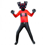 Halloween Cosplay Peo Bodysuits peakatetega Cartoon Game Outfit 110 punane