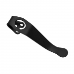 Kontuurtekstuuriga titaanist kokkuklapitav nuga seljaklambriga, DIY taskuklamber Spyderco C81 Paramilitary 2 noale, seljaklamber must
