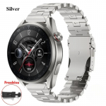 22mm titaanist rihm Huawei Watch4 Pro jaoks, luksuslik k&auml;ev&otilde;ru Huawei GT3 46mm Ultimate jaoks, Samsung Watch Gear S3 45mm jaoks, metallist rihm Universal width 22mm h&otilde;be