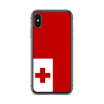 Coque pour iPhone - PIXELFORMA - iPhone X - Drapeau des Tonga - Silikoonist supp - Design l&eacute;ger