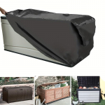 V&auml;lipatio Kasti Kate - Vastupidav Oxfordi Kangas, Ilmastikukindel M&ouml;&ouml;blikaitse Kate Aiahoiustuse ja V&auml;lism&ouml;&ouml;bli Kaitse 123 x 62 x 55 CM must