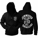 Talvine soe kapuuts Meeste tihendav Sons of Anarchy puuvillase polsterdatud jope, flanellist dressipluusid XL