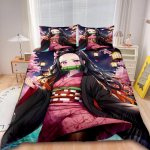 Tekikate Demon Slaye 3D Peen Muichiro Tokito Anime Digitaaltr&uuml;kiga Voodipesu Komplekt Tekk Voodi Noorte Kodu Dekoor Poiste Kingitus 140x200cm