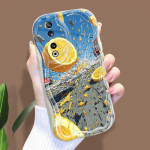 Armas koomiksimustriga kreemjas tekstuuriga korpus Lainelise servaga pehme silikoonkaanega telefoni&uuml;mbris Huawei Honor Infinix Tecno iPhone'i jaoks Honor 400 Pro