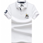 Kvaliteetne meeste ehtsast Paul polo s&auml;rk - L&uuml;hikeste varrukatega, Suvine krae, 100% puuvill, Saadaval pluss suurused 180/XL (145-160 jin)