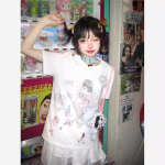 Kawaii Sweet Streetwear T-s&auml;rgid Naiste Jaapani mood Y2k Graafiline Ingel Print O Kaelus Lahtised T-s&auml;rgid Topid Pehme Gril Suvine XL