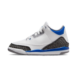 Air Jordan 3 Retro PS Racer Blue Laste tossud Valge Must Tsemendihall 429487-145 31