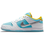 FTC x Nike Dunk Low SB Lagoon Pulse Unisex TOSSUD Sinine Valge Metallik-H&otilde;bedane DH7687-400 37.5