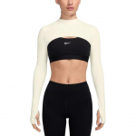 Nike Mugav Pehme Pikkade Varrukatega L&uuml;hike Top Naistele Must Kreemjas HJ1862-133 S
