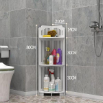 WTEMPO WC-riiul P&otilde;randa t&uuml;&uuml;p Seinanurk Mitmekihiline hoiurest Vannituba WC-vannitoa hoiurest 3 Layer valge
