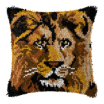 L&otilde;vi Dinosaurus Ol&uuml;fandi Tikandiga Vaip J&auml;medast Villast K&auml;sitsi Heegeldatud Ristpiste L&otilde;ngakinnituse Komplekt Vaiba Materjal Padi Nuppude Komplekt 43X43cm black